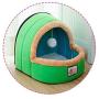 Chenyouwen Pet Beds Great Pet Dog Cat Warm Soft Bed Pet Cushion Dog Kennel Cat Castle Foldable Puppy House with Toy Ball, Size:L(Camel Color) (Color : Green)