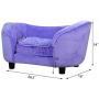 Pet Sofa Bed, Velvet Couch with Washable Cushion for Small Dog Cat