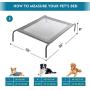 Western Home Elevated Dog Bed Outdoor - 36in Raised Dog Cot for Large Medium Small Pet, Cooling Dog Bed for Outdoor or Indoor Use with Skid-Resistant Feet, Durable Frame with Breathable Mesh(Grey)