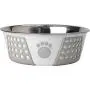 PetRageous 13095 Fiji Stainless-Steel Non-Slip Dishwasher Safe Dog Bowl 3.75-Cup Capacity 6.75-inch Diameter 2.5-inch Tall for Medium and Large Dogs, White and Gray PetRageous 13095 Fiji Stainless-Steel Non-Slip Dishwasher Safe Dog Bowl 3.75-Cup Capacity 6.75-inch Diameter 2.5-inch Tall for Medium and Large Dogs, White and Gray