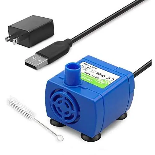 KutoraWorks Replacement Pump for Cat Water Fountain with Adaptor,Cleaning Brush and USB Cable KutoraWorks Replacement Pump for Cat Water Fountain with Adaptor,Cleaning Brush and USB Cable
