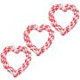 Barleygoo 3PCS Valentines Day Dog Rope Toys Heart Shaped Durable Chew Toy for Small to Medium Dogs