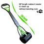 ienjoyed 28'' Large Pooper Scooper, Heavy Duty Poop Scooper for Large Dog & Small Dog, Pet Dog Pooper Scooper for Grass & Gravel Pick Up (Green)