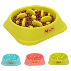 AOLOVE Slow Feeder Bowl Healthy Food Fun Anti-Choke Pet Bowls for Dog