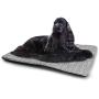 DayDayFun Grey and White Cat Mat Floral Petals Branches and Leaves Faded Toned Abstract Blossoms Artsy Pattern Housebreaking Absorption Pads Grey