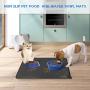 Silicone Dog Food Mat Waterproof Pet Feeding Mat Cat Water Bowl Mat Non-Slip Pet Safety Grade Silicone with Raised Edges Easy Clean Collect Food and Water Spills for Small and Medium Pets