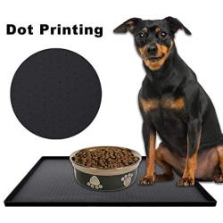 Guardians Dog Food Mat, Silicone Dog Cat Bowl Mat, Non Slip Pet Feeding Mat Waterproof Dog Placemat for Small Animals