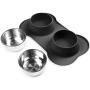 URPOWER Dog Bowls Stainless Steel Dog Bowl with No Spill Dog Food Bowl Non-Slip Silicone Mat Feeder Bowls Pet Bowl for Puppy Small Medium Dogs Cats and Pets