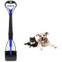 JINGUWU Dog Pooper Scooper, 28 Inch Long Handle Walking Poo Remover Grabber Picker for Clean Up Garden Garbage or Medium and Large Dogs Animal Waste