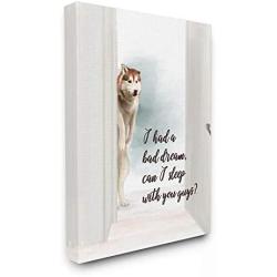 Stupell Industries Dog Nightmare Quote Funny Pet Parents Phrase, Designed by Ziwei Li Wall Art, 24 x 30, Canvas