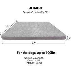 Large Dog Bed Soft Foam Pet Beds 23/31/39/47 inches Washable Anti-Slip Crate Mat Mattress Kennel Pad with Thick Removable Cover