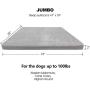 Large Dog Bed Soft Foam Pet Beds 23/31/39/47 inches Washable Anti-Slip Crate Mat Mattress Kennel Pad with Thick Removable Cover