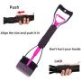 Pooper Scooper for Large Dogs, 24 Inch Long Handle Foldable Dog Poop Waste Pick Up Rake with bag for Outdoor/Indoor (Pink)