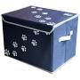 Feline Ruff Large Dog Toys Storage Box. 16'' x 12'' inch Pet Toy Storage Basket with Lid. Perfect Collapsible Canvas Bin for Cat Toys and Accessories Too!