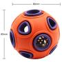 XIHONGSHIR Dog Rubber Ball Chew Toys, Dog Toys Balls Tough, Dog Toys Squeaky Balls, Nontoxic Bite Resistant, Teeth Cleaning, Ideal for Small Medium Dogs, 2Pcs,Orange+Blue