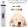DELOMO Pet Nail Grinder for Dogs & Cat Quiet, 2 Speed and 3 Ports Nail Grinder, Electric Dog Nail Trimmers, Portable and Rechargeable Dog Nail Grinder for Large Dogs, Trimming your Pets Nail Smoothing