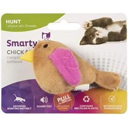 SmartyKat, Chickadee Chirp, Electronic Sound Cat Toy, Soft Plush Chirping Bird, Interactive, With Catnip and Stuffing