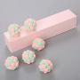 ocijf179 Cat Toy 6Pcs Pet Cat Kitten Rolling Scratching Pompom Ball Sound Maker Interactive Toy - Pink+Green