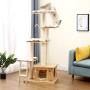 UQA Cat Tree Sisal Scratching Post Cat House Large Cat Cage Wooden Climbing Column Soft Comfortable Cat Nest Cat Supplies Cat Tower Interior Decoration Gift Dog Houses