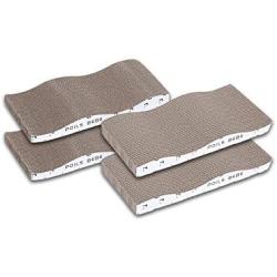 Poils bebe Cat Scratching Pad, Cardboard Reversible Cat Scratcher Large Wide Corrugated Modern Sofa Bed with Catnip (Pack of 4)