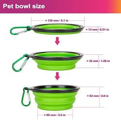 GTOTd Pet Dog Cat Car Seat Belt Safety Adjustable Leads Vehicle Seatbelt Harness ( and 2 Packs Collapsible Dog Bowl ).Portable Travel Pet Set