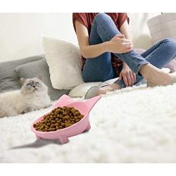 choemore Cat Bowl Cat Food Bowls Non Slip Wide Shallow Cat Dish for Relief of Whisker Fatigue(Safe Food-Grade Material)