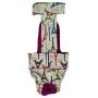 Barkertime Dog Diaper Overall - Made in USA - Paris Eiffel Tower on Cream Escape-Proof Washable Dog Diaper Overall for Dog Incontinence, Marking, Housetraining and Females in Heat