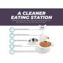 Etna Pet Store Elevated Cat Bowls - This Wooden, Raised Pet Feeder Promotes Better Digestion and is Easy on The Joints - Multiple Cat Feeder with 3 Removable Cat Bowls for Food and Water