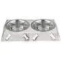 Eximious India Thanksgiving Gifts Elevated Dog and Cat Bowl Raised Pets Wooden Feeder with Stainless Steel Bowls, Food and Water Dispenser for Dogs, Cats and Pet Lovers 16 x 9 x 2.5 inches Eximious India Thanksgiving Gifts Elevated Dog and Cat Bowl Raised Pets Wooden Feeder with Stainless Steel Bowls, Food and Water Dispenser for Dogs, Cats and Pet Lovers 16 x 9 x 2.5 inches