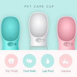 M&MKPET 12-18OZ Dog Water Bottle for Walking Portable Pet Water Bottles for Puppy Small Medium Large Dogs Water Dispenser Pet Travel Drink Cup with Bowl Dog Accessories for Outdoor BPA Free