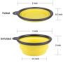 PetBonus 4-Pack Silicone Collapsible Dog Bowls, BPA Free Dishwasher Safe, Portable Foldable Expandable Travel Bowl, Food Water Feeding Cup Dish for Dogs Cats with 4 Carabiners