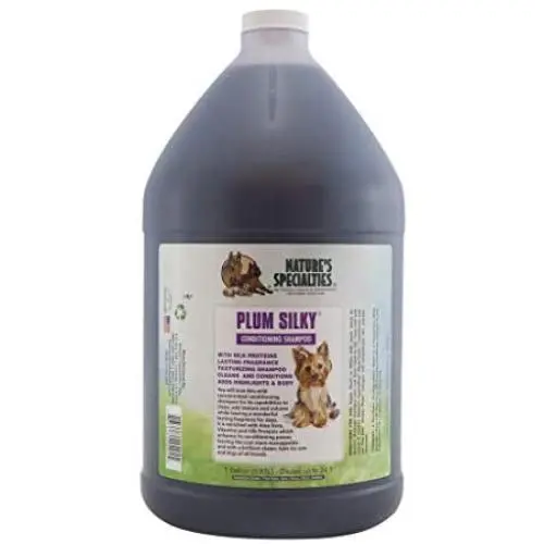 Natures Specialties Plum Silky Dog Shampoo Conditioner for Pets, Dilutes Up To 24:1 Made in USA Natures Specialties Plum Silky Dog Shampoo Conditioner for Pets, Dilutes Up To 24:1 Made in USA