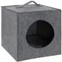 MiMu Cozy Cat Bed Cave - Large Cat Bed Hideouts with Felt Cat Cube Insert Pillow, Covered Cat Bed Box Shaped Cat Hut MiMu Cozy Cat Bed Cave - Large Cat Bed Hideouts with Felt Cat Cube Insert Pillow, Covered Cat Bed Box Shaped Cat Hut