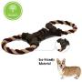HugSmart Pet – Rope Monster | Tough Rubber and Rope Tug Toy for Small Medium and Large Dogs