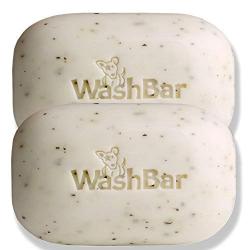 WashBar Natural Dog Shampoo Bar - Natural Bar Soap and Dog Shampoo For Allergies and Itching and Sensitive Skin, Easier to Use Than Liquid Shampoo With No Plastic Bottle Waste, 2 Pack