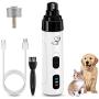 Viixm Dog Nail Grinder, Electric 2-Speed Pet Nail Trimmer Clipper Low Noise Rechargeable Painless Paws Grooming and Smoothing for Small Medium Large Dogs and Cats