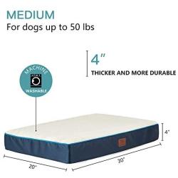 SunStyle Home Orthopedic Foam Dog Bed for Small & Medium Dogs Up to 50lbs with Waterproof Removable Cover, Mattress Pet Mat Bed for Dogs & Cats - Orthopedic Egg Crate Foam Platform