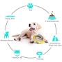 Multifunctional IQ Interactive pet Supplies bite Resistant Dog Toy Frisbee Flying Saucer Puzzle Slow Feeder Food Distribution Ball UFO Toy Dog ​​molars Improve Intelligence (Yellow)