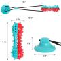 Suction Cup Dog Toy, Natural Rubber Puppy Training Teeth Cleaning Rope Chew Toys for Aggressive Chewers, Interactive Tug of War Treat Balls for Pet, Toothbrush Bone for Boredom Small Medium Large Dogs