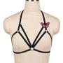 ACEYFD Harness Bra Black Body Pentagram Harness Women Black Goth Women Pentagram Dress Accessories