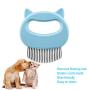 2 Pcs Cat Dog Comb Pet Grooming Massage Tool, Cat Dog Brush Pet Shell Comb for Removing Matted Tangled and Loose Hair (Blue)