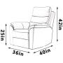 Swanna Plastic Recliner Furniture Cover – Clear Moving Bag for Couch, Heavy Duty Waterproof Cover Pets | Cat Scratching Protector,Plastic Chair Cover 42'' BH x 25'' AH x 36”W x 40”D (Armchair-1 Pack)