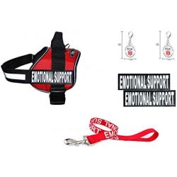 Doggie Stylz Official Emotional Support ESA Vest Harness Bundle Kit. Includes Vest, Set of Emotional Support Removable Reflective Patches, 30 inch Lead and 2 ID Dog Tags