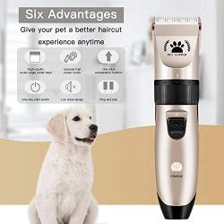 ICHECKEY Dog Clippers Professional Dog Shaver Clippers Dog Grooming Kit Cordless Trimmers Clippers Quiet Pet Clippers Low Noise Rechargeable Electric Pet Clipper for Dogs Cats Petsa and Other Animal