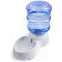Pet Water Dispenser Station - 1 Gal Replenish Pet Waterer for Dog Cat Animal Automatic Gravity Water Drinking Fountain Bottle Bowl Dish Stand