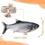 CHARMINER Cat Toys Fish, Moving Fish Cat Toy, Cat Fish Toys for Indoor Cats, Plush Interactive Cat Toys for Cat Exercise, Cat Kitten Kitty Interactive