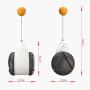 Owlhouse Electric Cat Toys Ball, 360 Degree Automatic Rotating Ball with USB Charging Head and Ball Decoration, A Balanced Swing Toy Ball, an Auto-Rotating Rolling Ball for Cat Toys