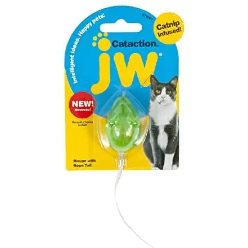 Petmate JW Cataction Mouse with Bell & Tail Toy, Multicolor Petmate JW Cataction Mouse with Bell & Tail Toy, Multicolor