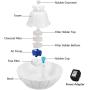 iPettie Tritone Ceramic Pet Drinking Fountain丨Ultra Quiet, Way Better Than Plastic丨Water Fountains for Cats and Dogs Pet Water Dispenser with Replacement Filters and Foam