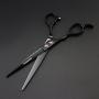 7.0 inch Left Handed Dog Hair Cutting Scissors Curved and Thinning Shears Kit Pet Grooming Supplies with Bag by Freelander